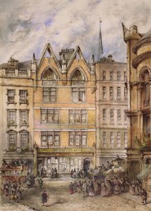 Uitzicht op Gracechurch Street, 1882 door Thomas Colman Dibdin